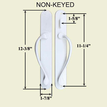 Marvin active Non-Keyed Ultimate Sliding French Door wide trim - Antique Brass